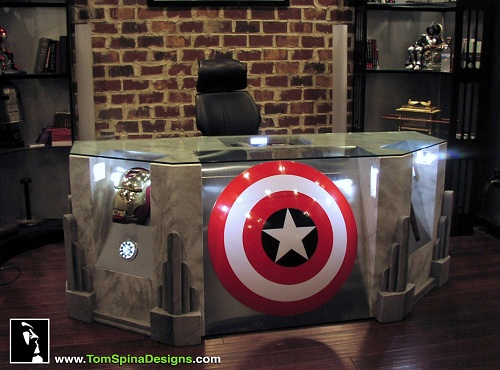 captain america desk avengers
