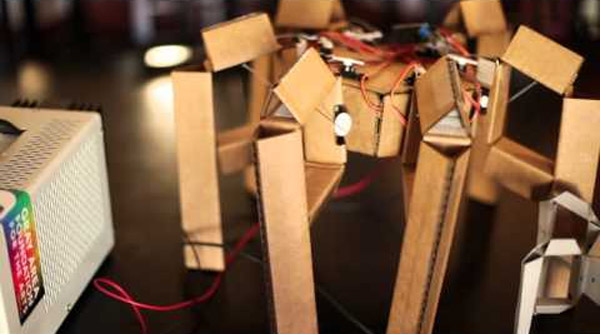 Cardboard hexapod robot