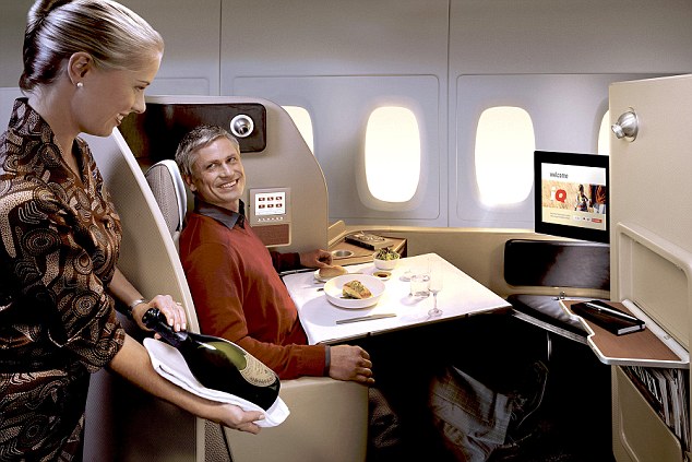 Qantas first class seat