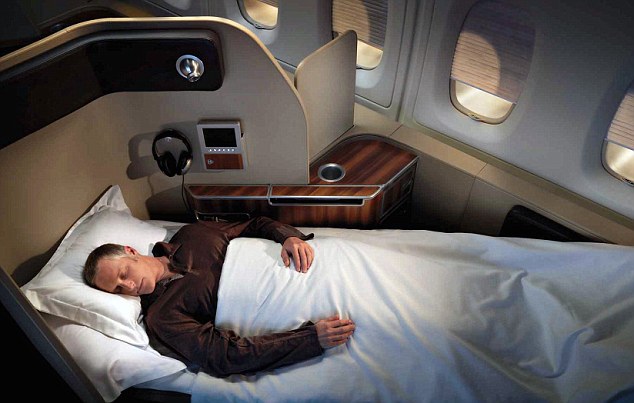 Qantas first class bed