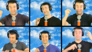 Nick McKaig singing the them from "The Simpsons" a capella
