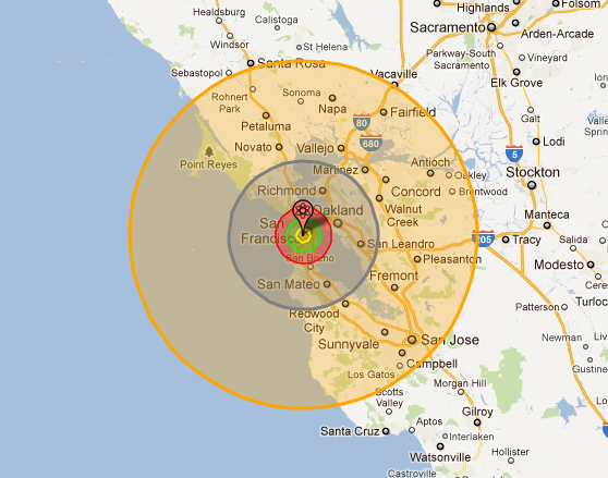 Tsar Bomba detonated over San Francisco