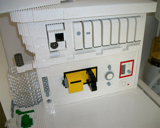 close-up of LEGO anesthesia machine