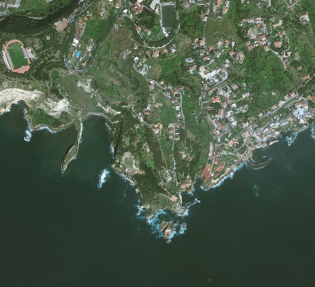 Satellite view of Naples, Italy