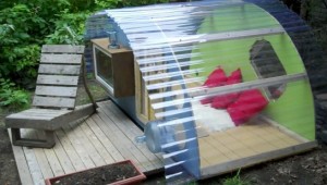 Tiny house made out of recycled materials