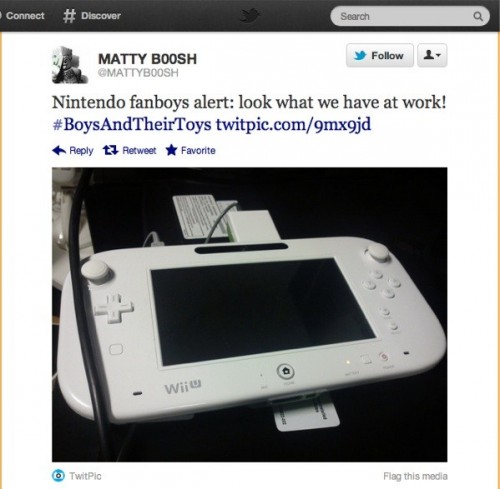 Wii U Tablet Tweet Screenshot