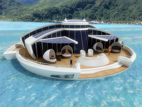 Solar-powered floating resort