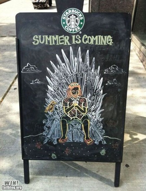 Game of thrones chalk sign