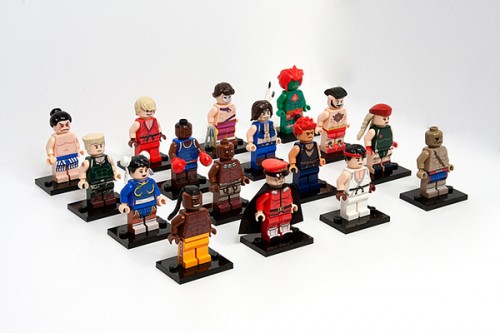 Street Fighter II Lego minifigure by Julian Fong