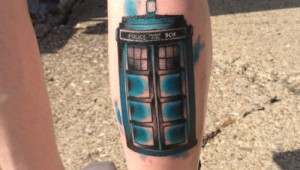 Tardis Leg Tattoo