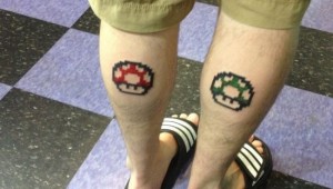 mario tattoo calves