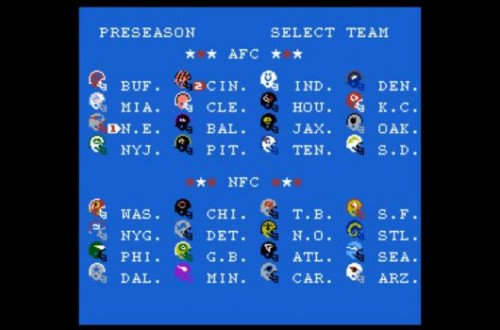 Tecmo Super Bowl 2013 teams image