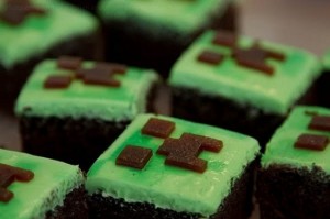 Minecraft creeper cake bars