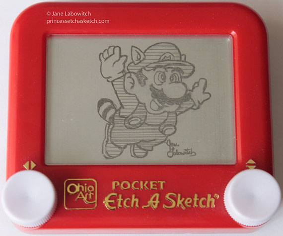 klimaks Ambassade forsigtigt Etch-A-Sketch Drawings Featuring Nintendo Characters