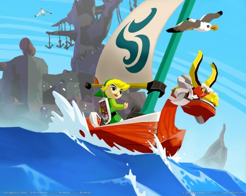 The Legend of Zelda The Wind Waker sailing Link image
