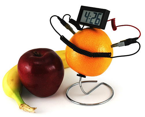Fruit Powered Clock