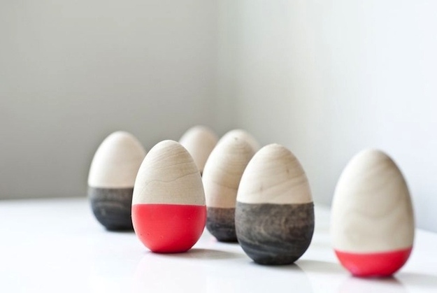 Dipped Wooden Easter Eggs