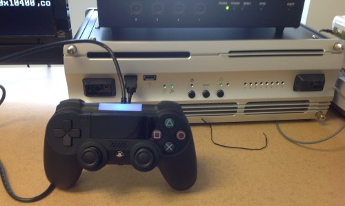 PlayStation 4 dev kit and controller prototype image