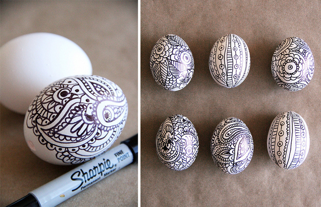 Sharpie Doodle Easter Eggs