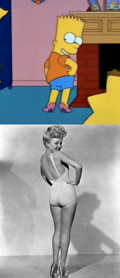 Bart as Betty Grable