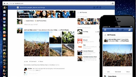 Facebook redesign image