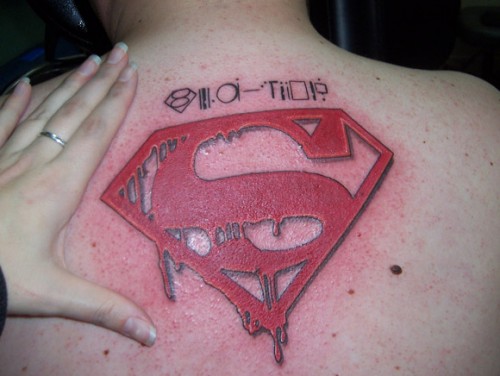 Bleeding Superman Tattoo