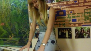 Lara playing piano