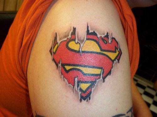 Shoulder Superman Tattoo