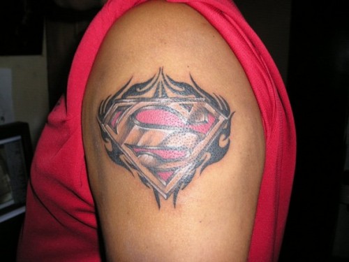 Superman Shoulder Tattoo