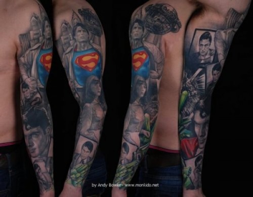 Superman Sleeve Tattoo - Walyou