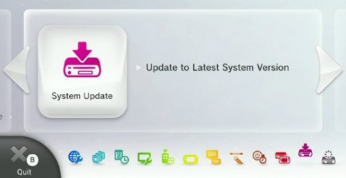Wii U system update image