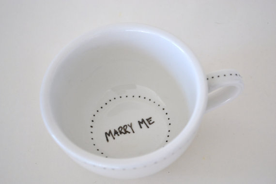 Coffee Cup marriage proposal