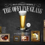 Offline Glass Spills Beer on iPhone