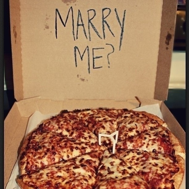 Pizza Box Marriage Proposal