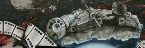 Star Wars Spaceship Battle Graffiti