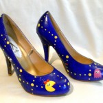 Custom Hand Painted Ms. Pac-Man High Heels image 1