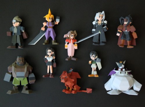 Final Fantasy 7 3D printer polygon figures by Joaquin Baldwin image 2