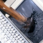 Smashed computer image