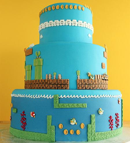 Super Mario Bros Levels Cake 2