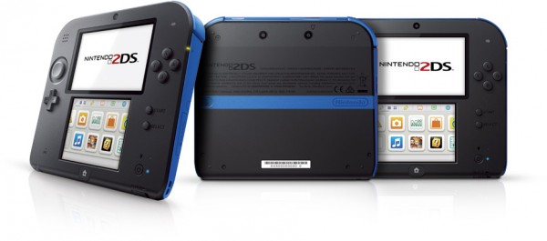 Nintendo 2DS blue three sides image