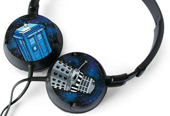 Doctor Who headphones by ketchupize