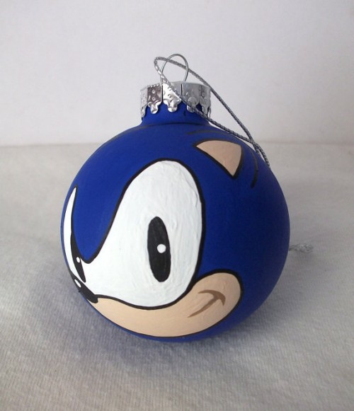 Sonic ornament by GingerPots