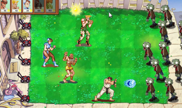 Street Fighter Versus Plants vs Zombies by NicksplosionFX image