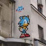 Sonic in Paris street art by Invader image 1