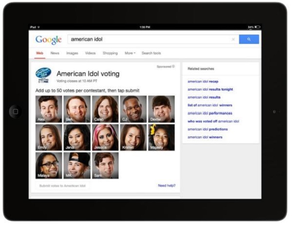 Google American Idol Voting Within Search