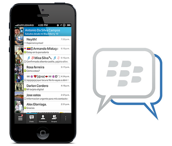 BlackBerry Messenger screenshot
