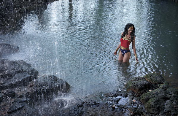 Wonder Woman in the lake