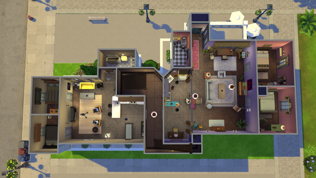 Friends apartments on Sims