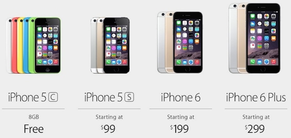 iPhone 5s 5c new prices image