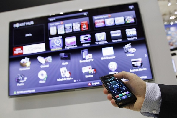 Samsung Smart TV in use